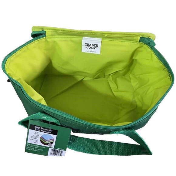 Trader Joe's MINI Insulated Cooler Tote Bag GREEN NWT - Picture 6 of 8